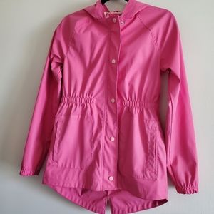 Cat & Jack Girls Rain Jacket Pink XL  Pink Hooded Jacket Rain Coat